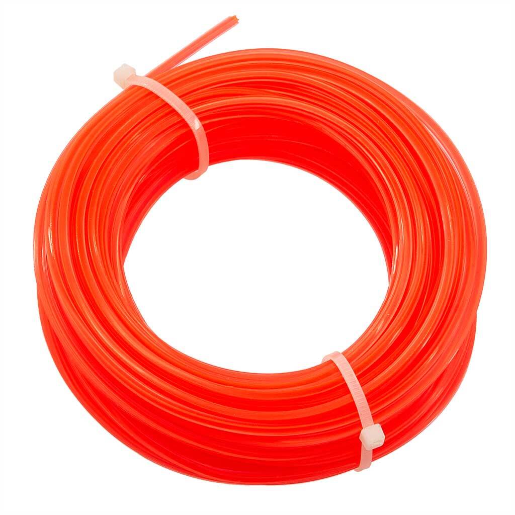 Леска для триммера 2,4мм*15м (звезда) оранжевая (240)