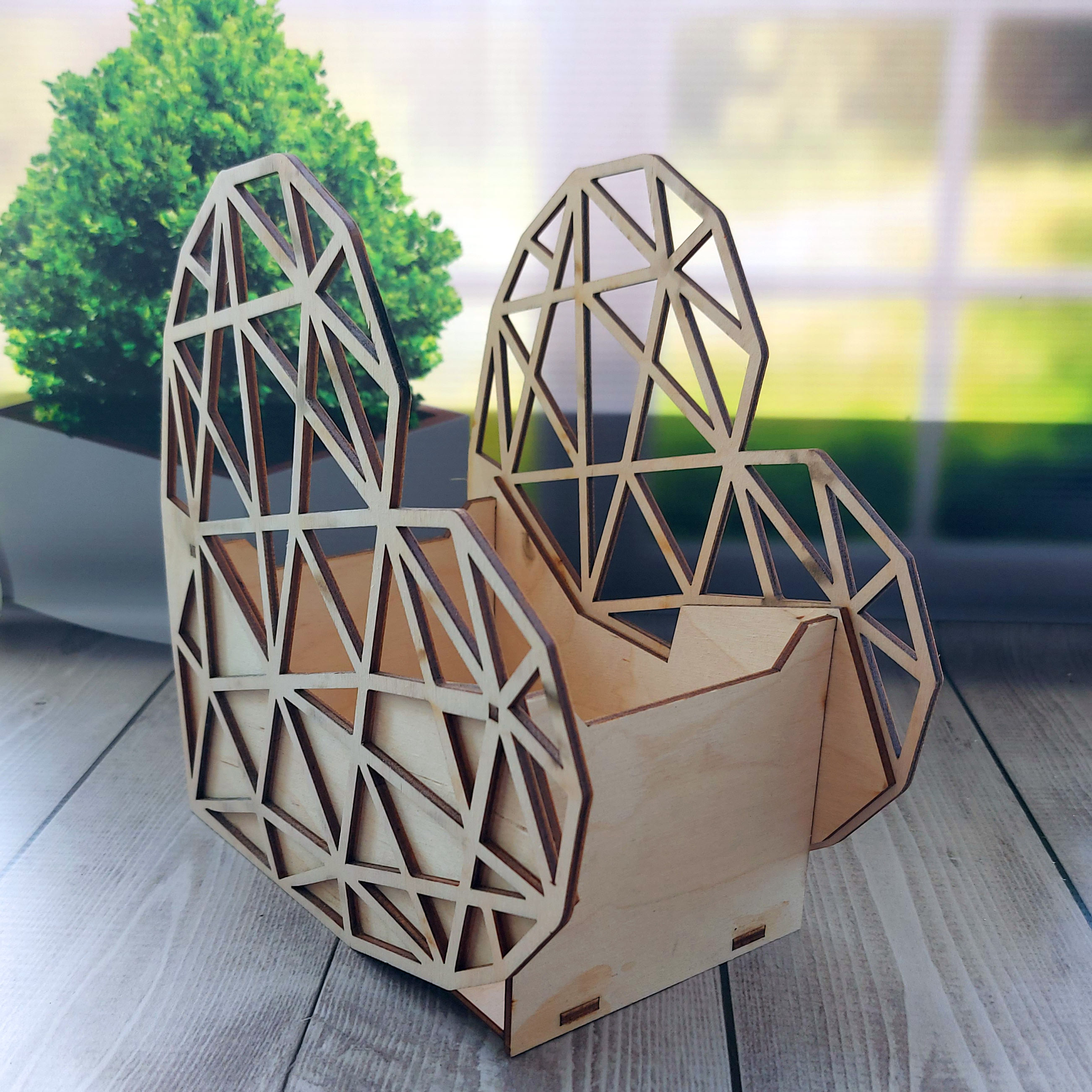 Кашпо 20х20х1,6см ДомВуд Сердце хайтек Экошпон Ф274