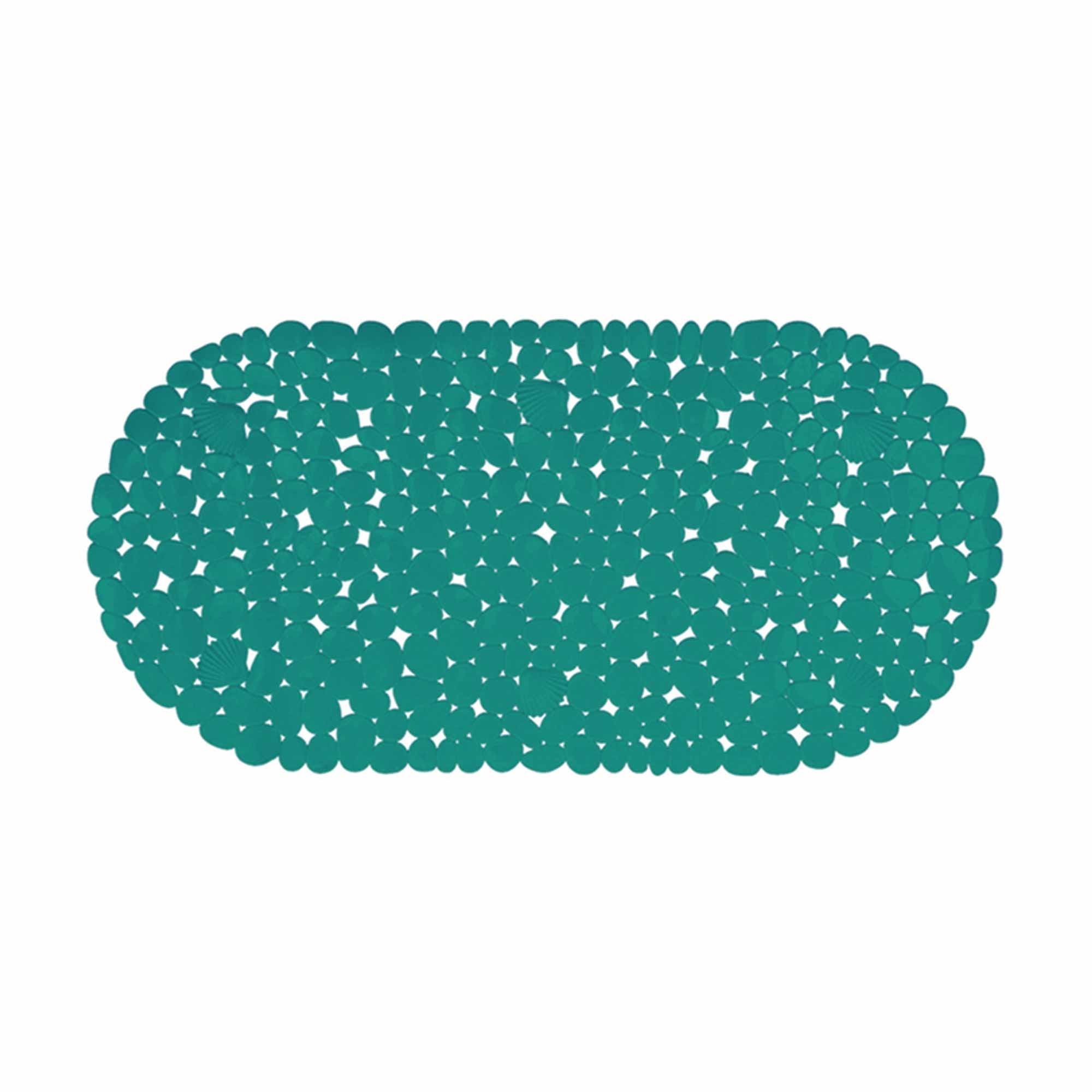 Коврик противоскользящий 35х69 Камушки овал сине-зеленый РД 51134