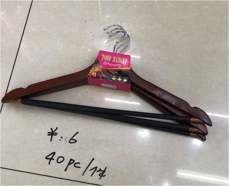 Набор вешалок для одежды 3шт. дерево, тёмный орех РД12683