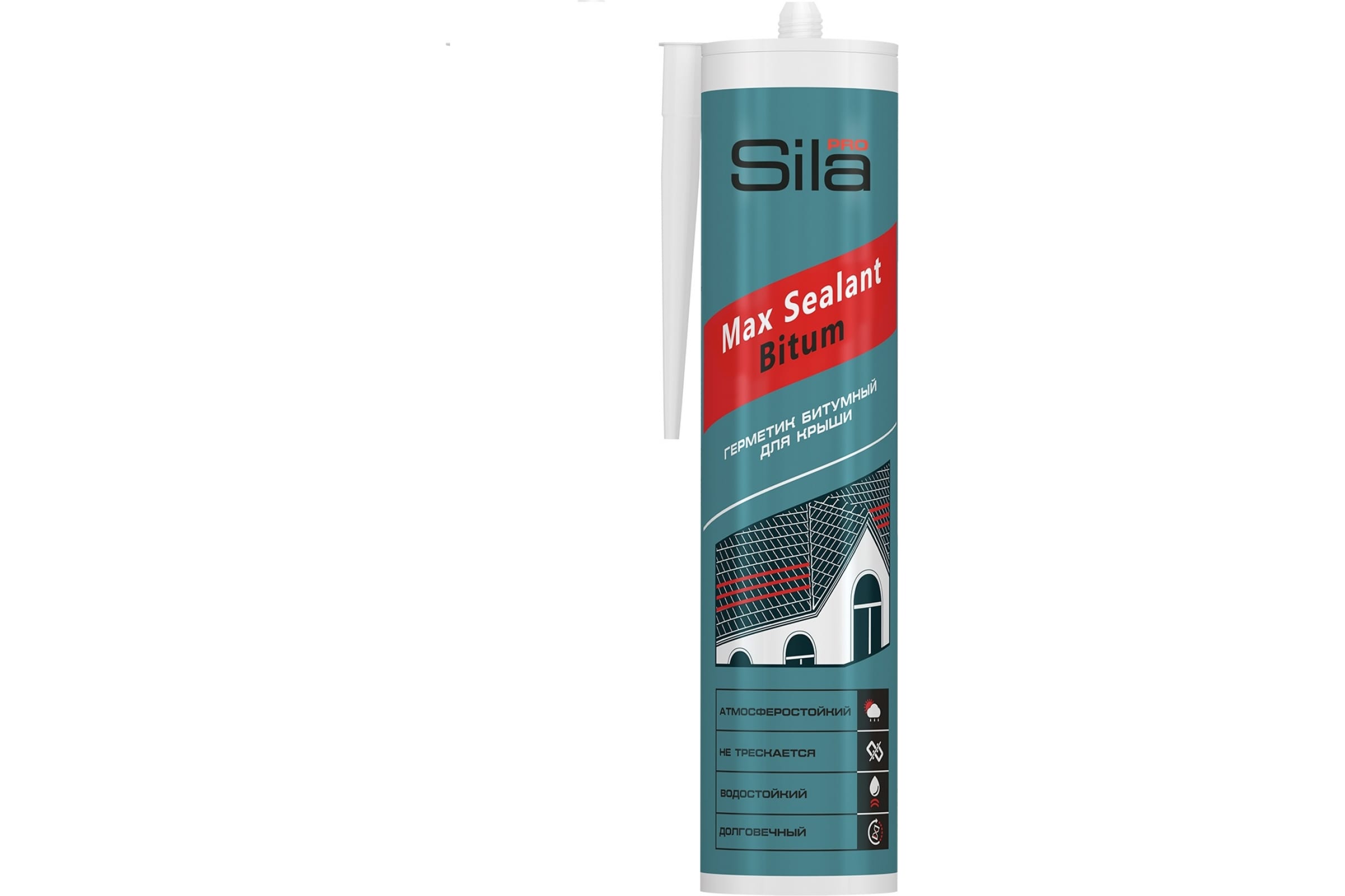 Герметик битумный для крыши, 280мл  Sila PRO Max Sealant, Bitum
