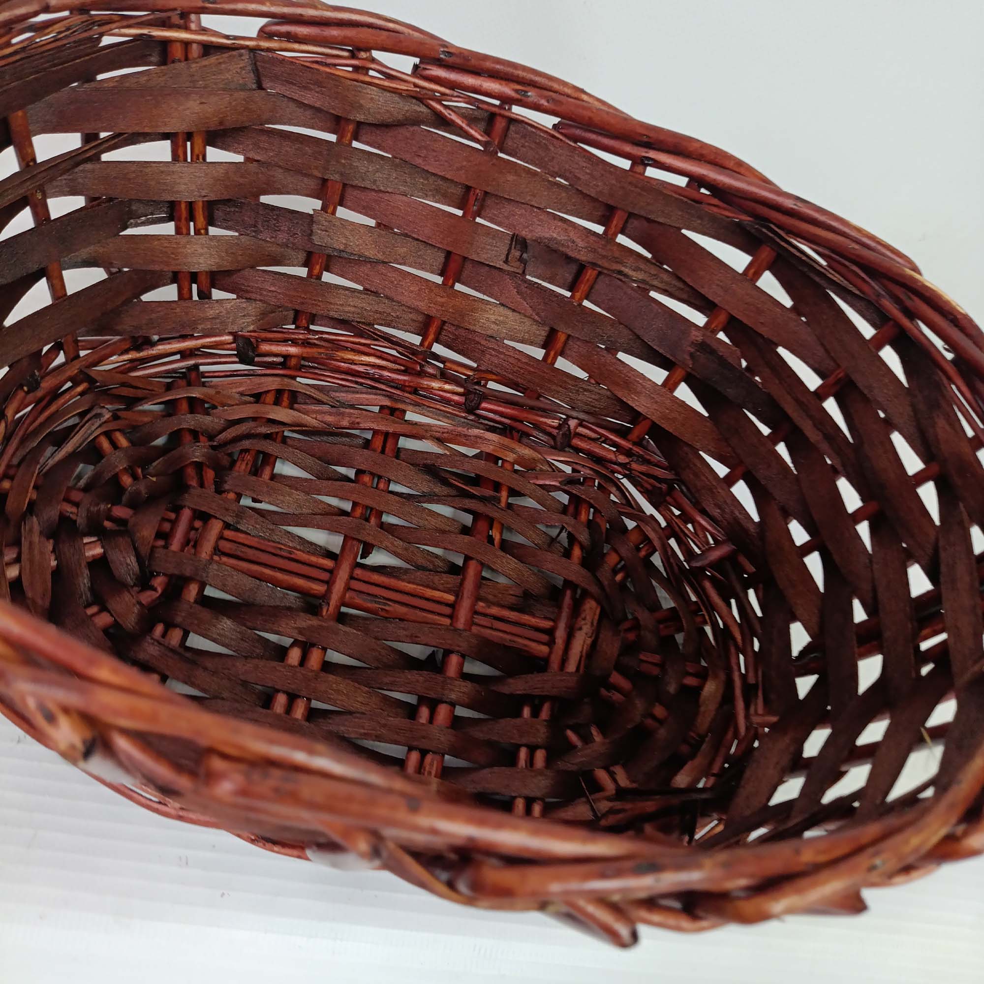 Корзина плетеная (ива), 36х28хH11/33 см Коричневая