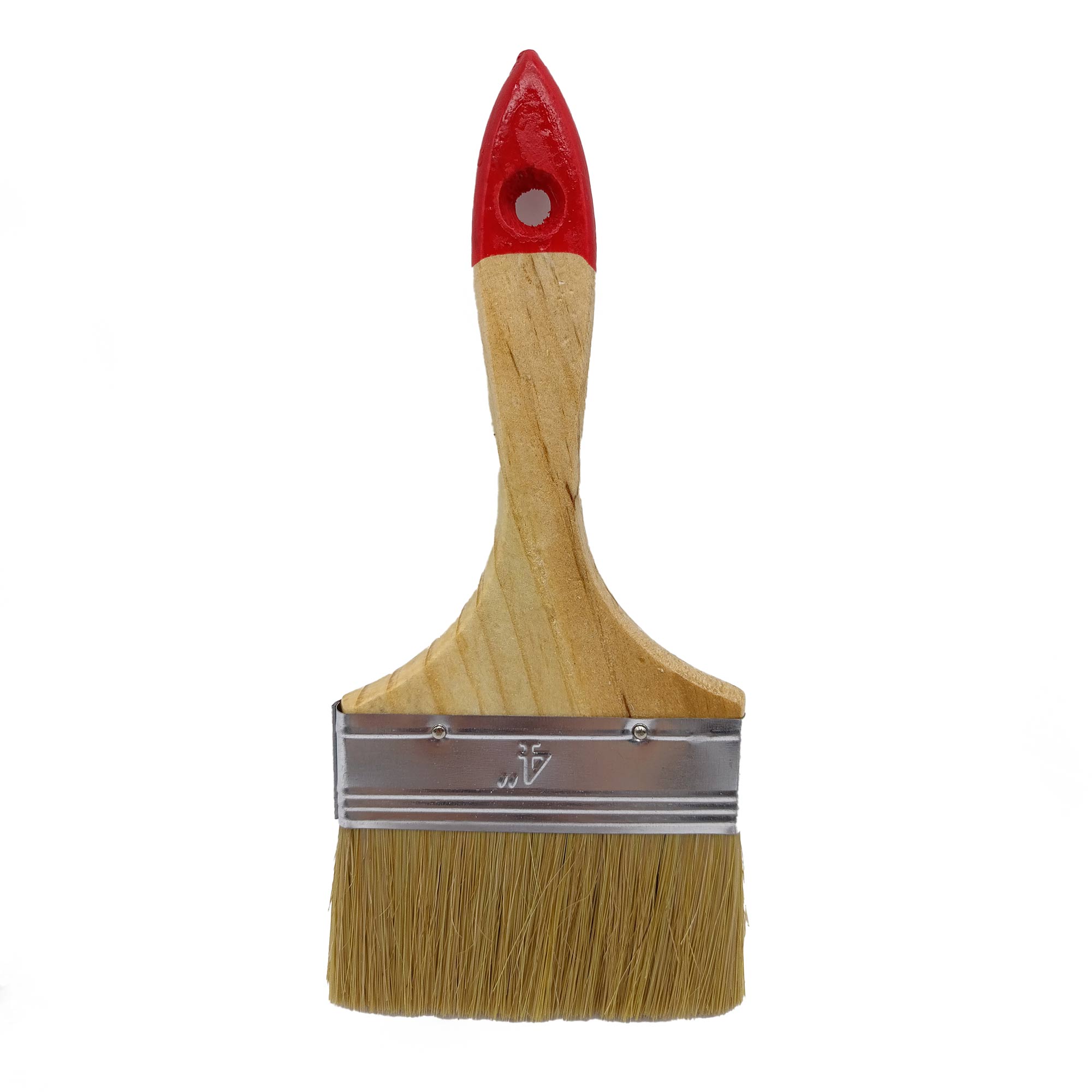 Кисть плоская 100мм 4" "Стандарт"  натуральная щетина, деревянная ручка РД71403