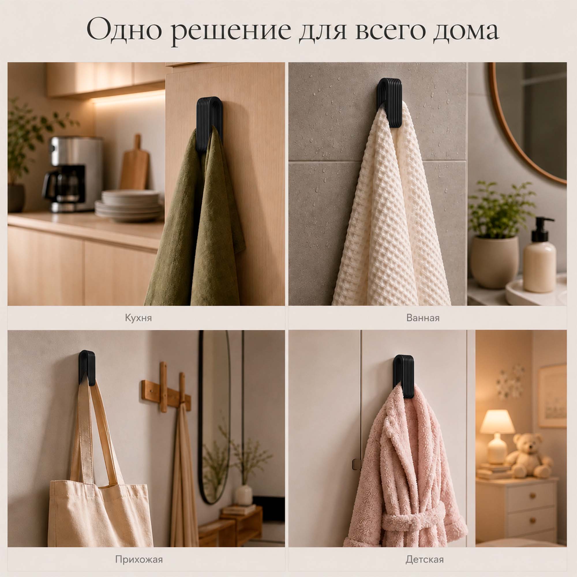 Крючок гравитационный полоски черный