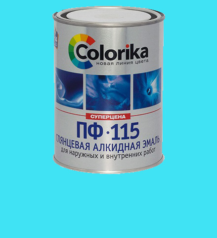 Эмаль ПФ-115 0,8кг светло-голубая "Colorika"  