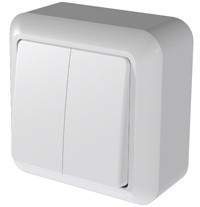 Выключатель ОПТИМА ОУ 2 кл. 10 А бел. изол. пластина, АБС-пластик А510-380