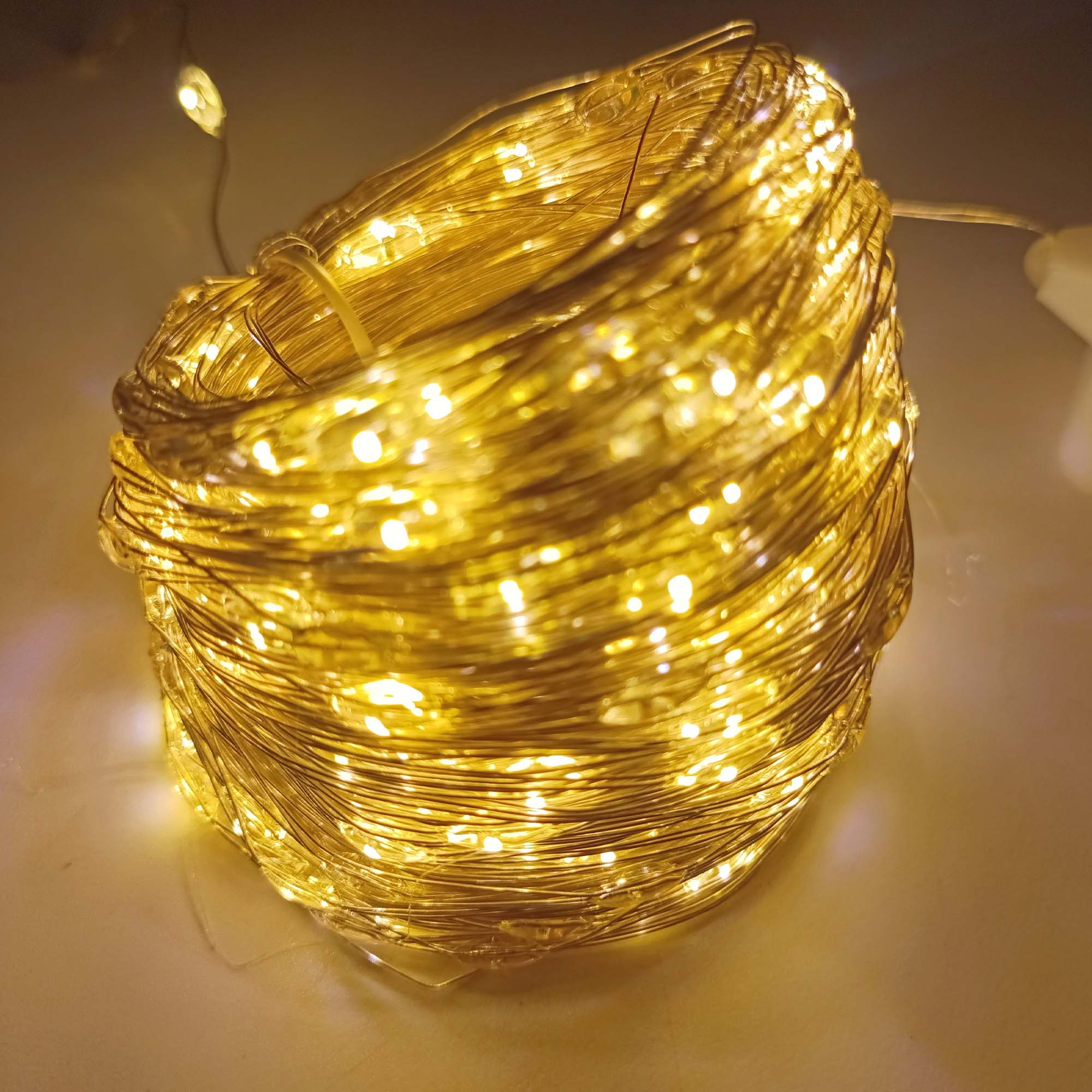 Гирлянда уличная "Роса" 30м, свечение желтое теплое РД18256