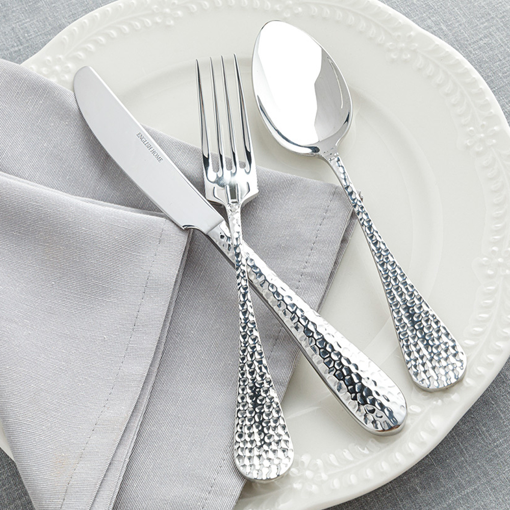 ЦБ-00001244 Riba Набор столовых приборов 18 шт (нож-6шт, ложка-6шт, вилка-6шт) на 6 персон, Серебристый, Нержавеющая сталь