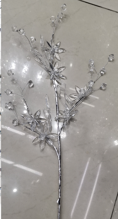 Цветок декоративный стеклярус 67см SA6