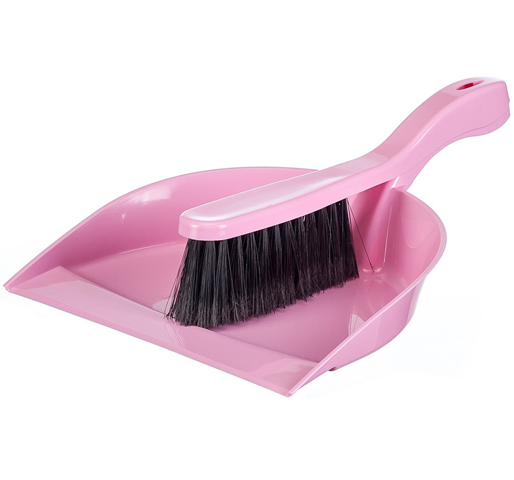 Щетка-сметка с совком ИДЕАЛ Розовый
