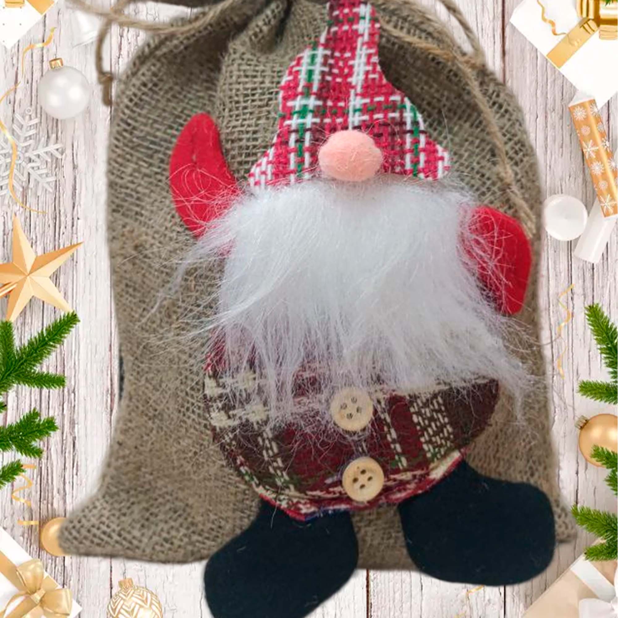 Мешочек новогодний 21*28 ДомВелл  Мешочек новогодний 21*28 ДомВелл