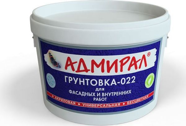 Грунтовка акриловая 5кг ВД АК-022  универсальная (Адмирал) Грунтовка акриловая 5кг ВД АК-022  универсальная (Адмирал)