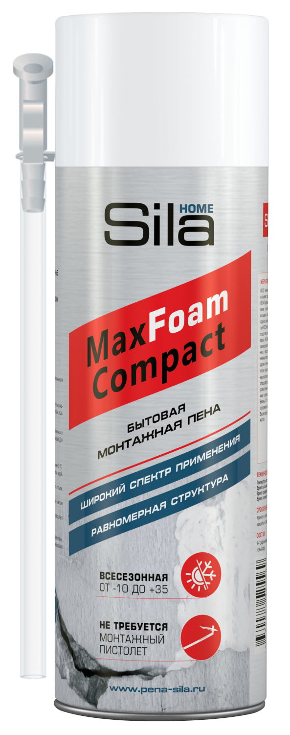 Пена монтажная всесезонная, 400 мл  SILA HOME MAX FOAM COMPACT