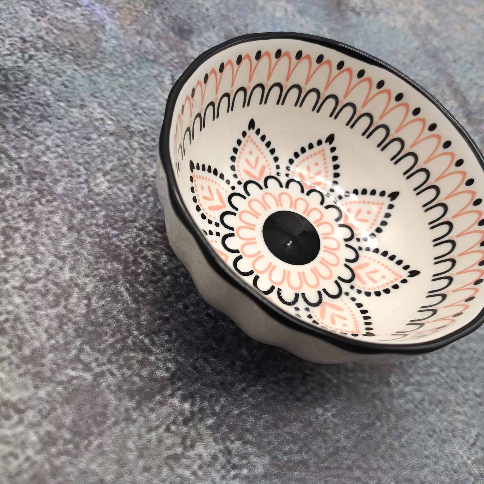 Салатник 9,5см круглый, с узором РД84472