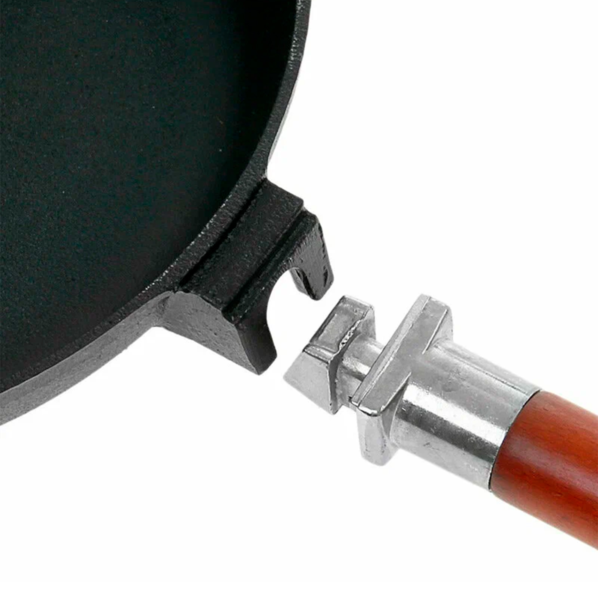 Сковорода 260мм чугунная со съемной ручк. без крышки 0126