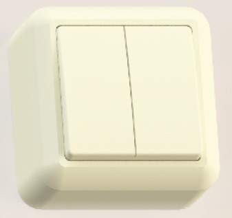 Выключатель ОПТИМА ОУ 2 кл. 10 А сл. кость изол. пластина, АБС-пластик А510-380 "с/