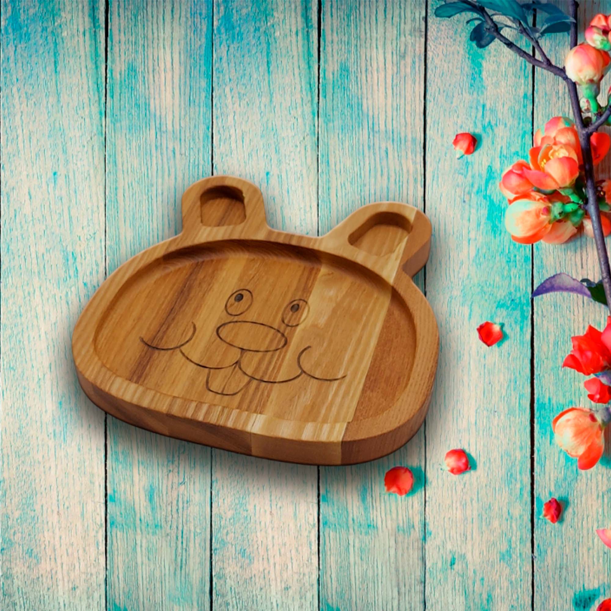 Менажница детская 18*18*2 ДомВуд Заяц Ясень Я246