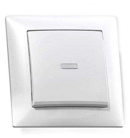 Выключатель СЕЛЕНА СУ 1 кл. 10 А бел. АБС-пластик С110-378