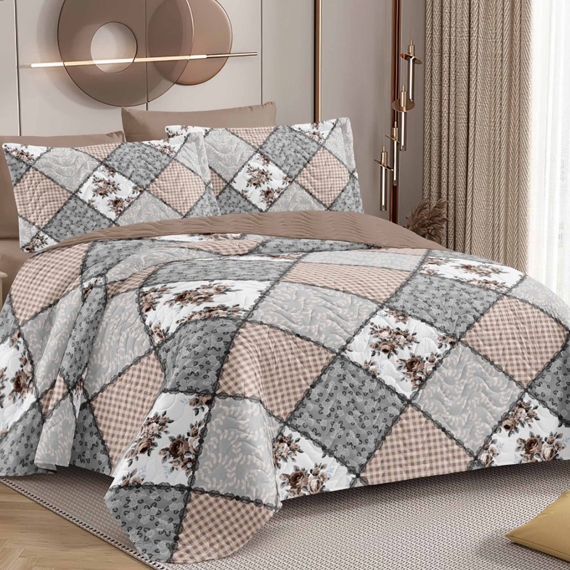 Комплект постельного белья 2,0 (70*70) ДомВелл МакоСатин Сновидение 5006 Ретро