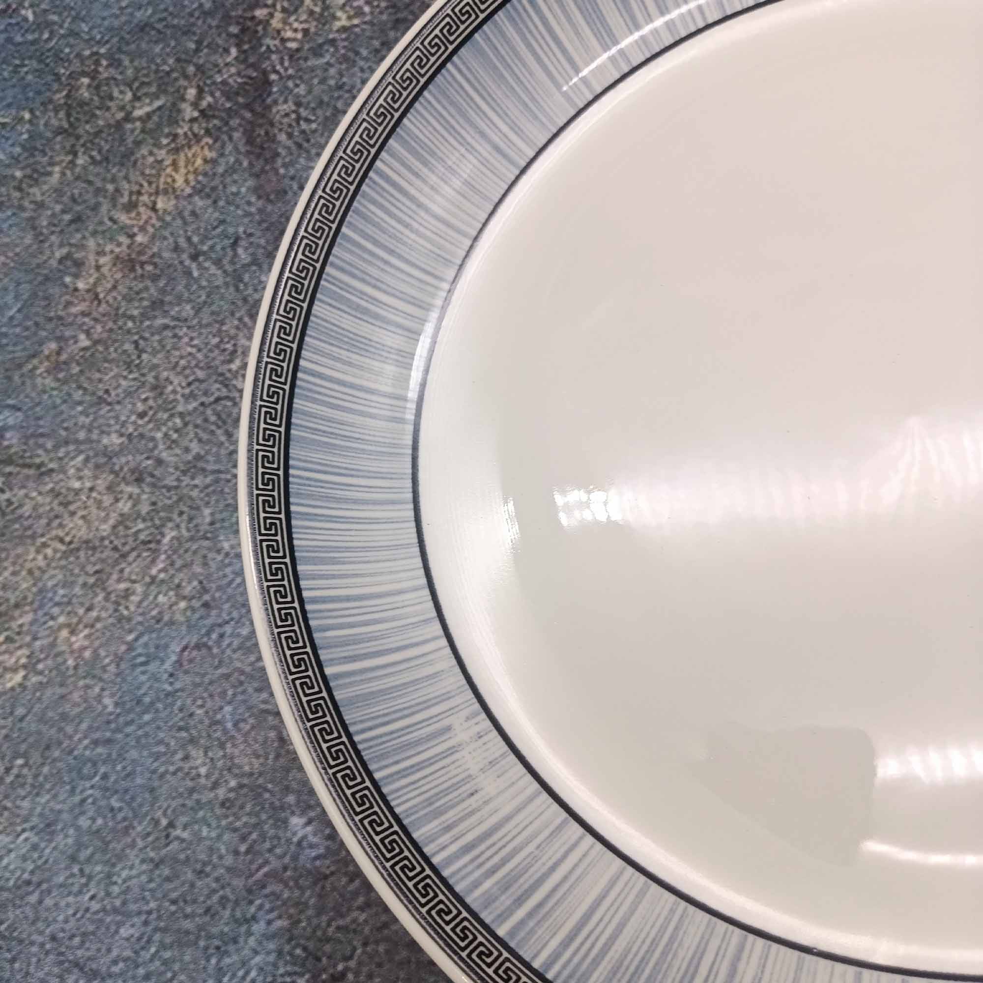 Тарелка 250мм круглая, с узором РД84755 водопад