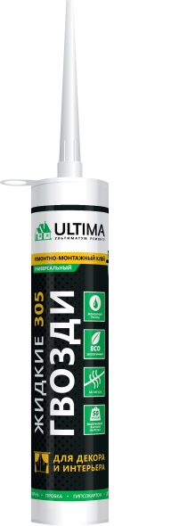 Клей для декора и интерьера (акрил), белый, ULTIMA 305 350г 