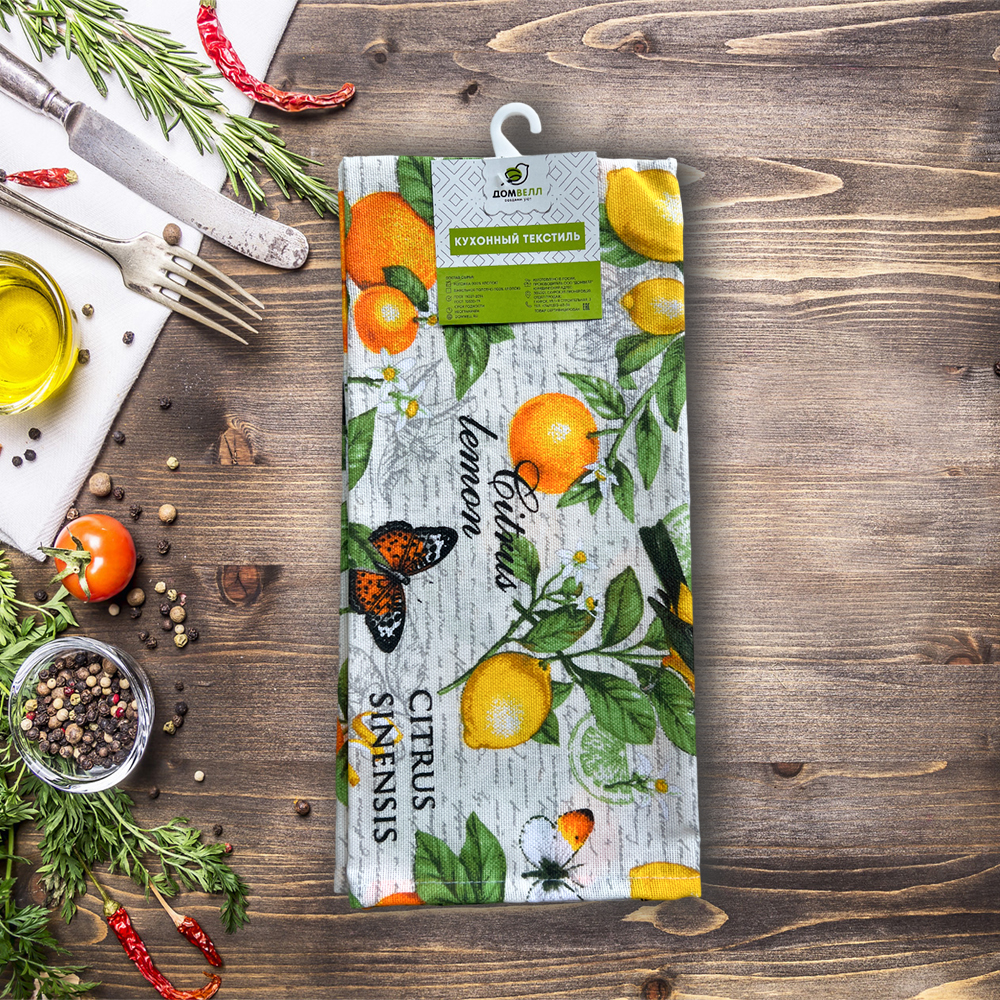 Полотенце из рогожки 50*75 ДомВелл 3115/1 Сиеста