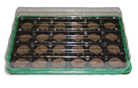 Минипарник для рассады с торф. таблетками (24 таблетки (диам. 41мм.)+лоток+крышка)