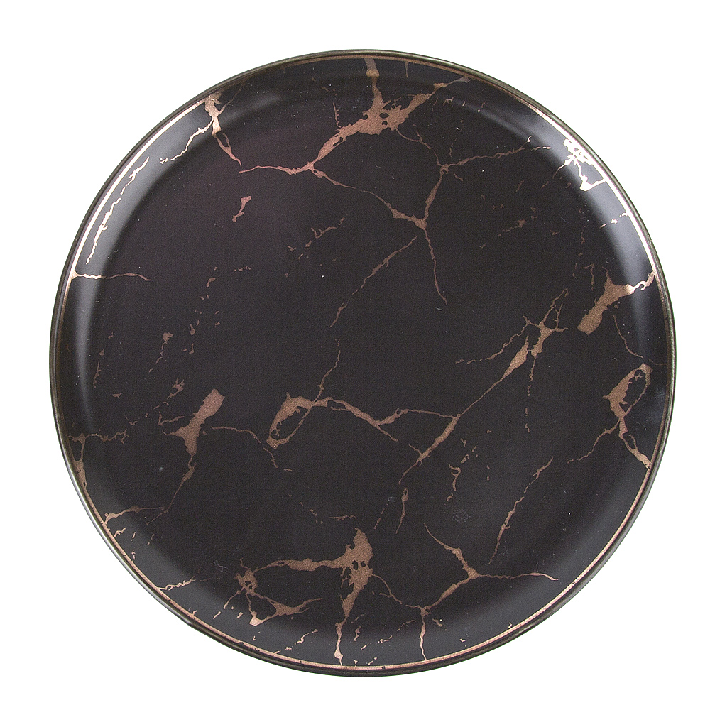 Набор блюд 2пр "Черный мрамор" d=19см. h=1,5см