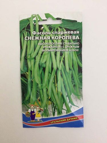 Семена Фасоль спаржевая - Снежная Королева   Р "Уральский Дачник" ц/п