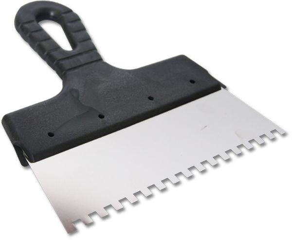 Шпатель 200мм фасадный зуб 6х6 нержавеющая сталь пластмассовая ручка