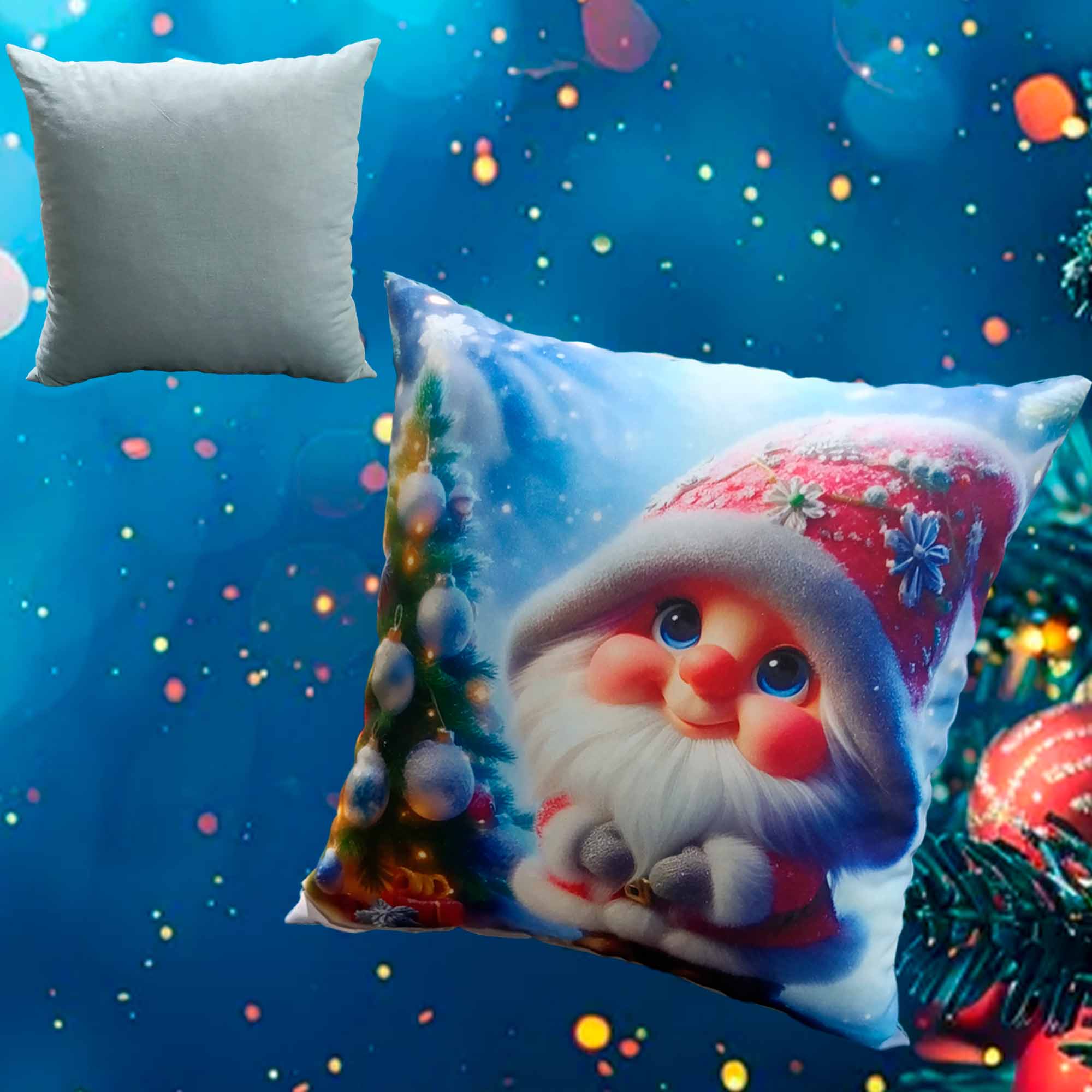 Подушка 35*35 ДомВелл габардин, поплин Гном