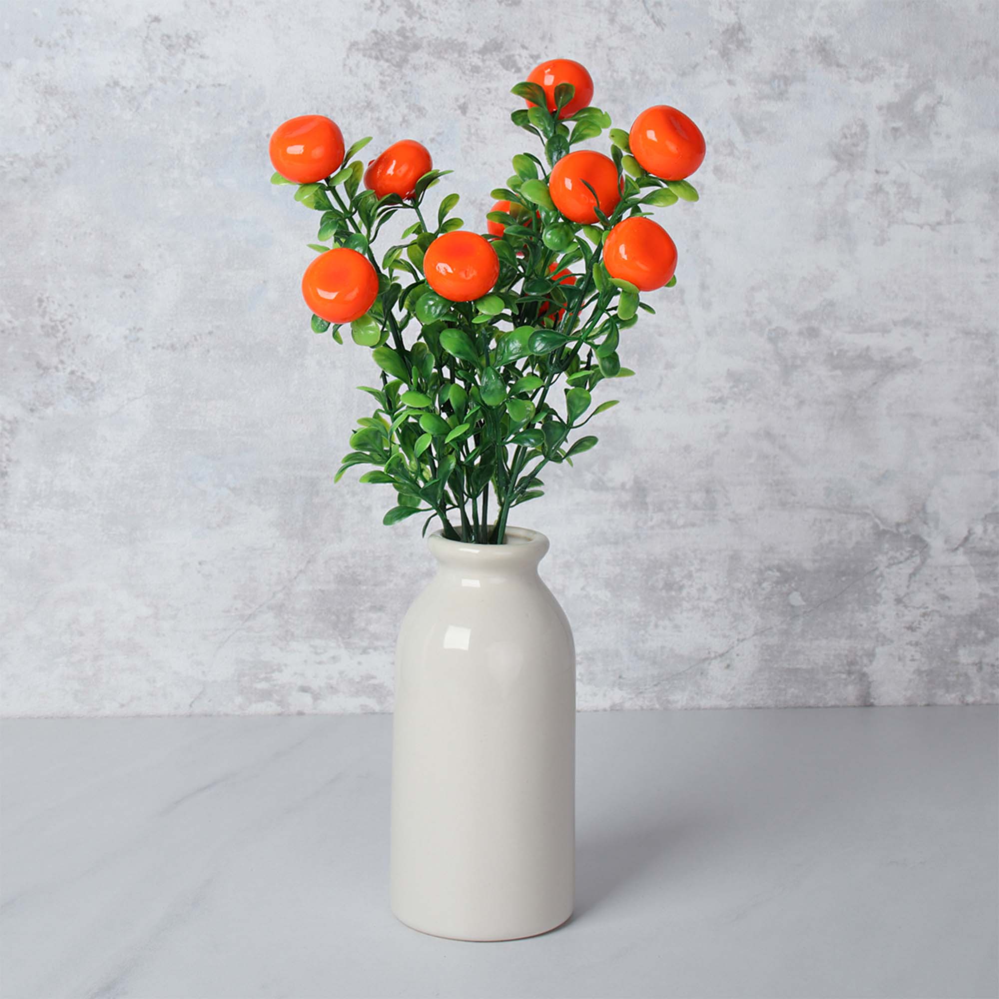 Растение искусственное Ягода/Мандарин 33см CW465  микс