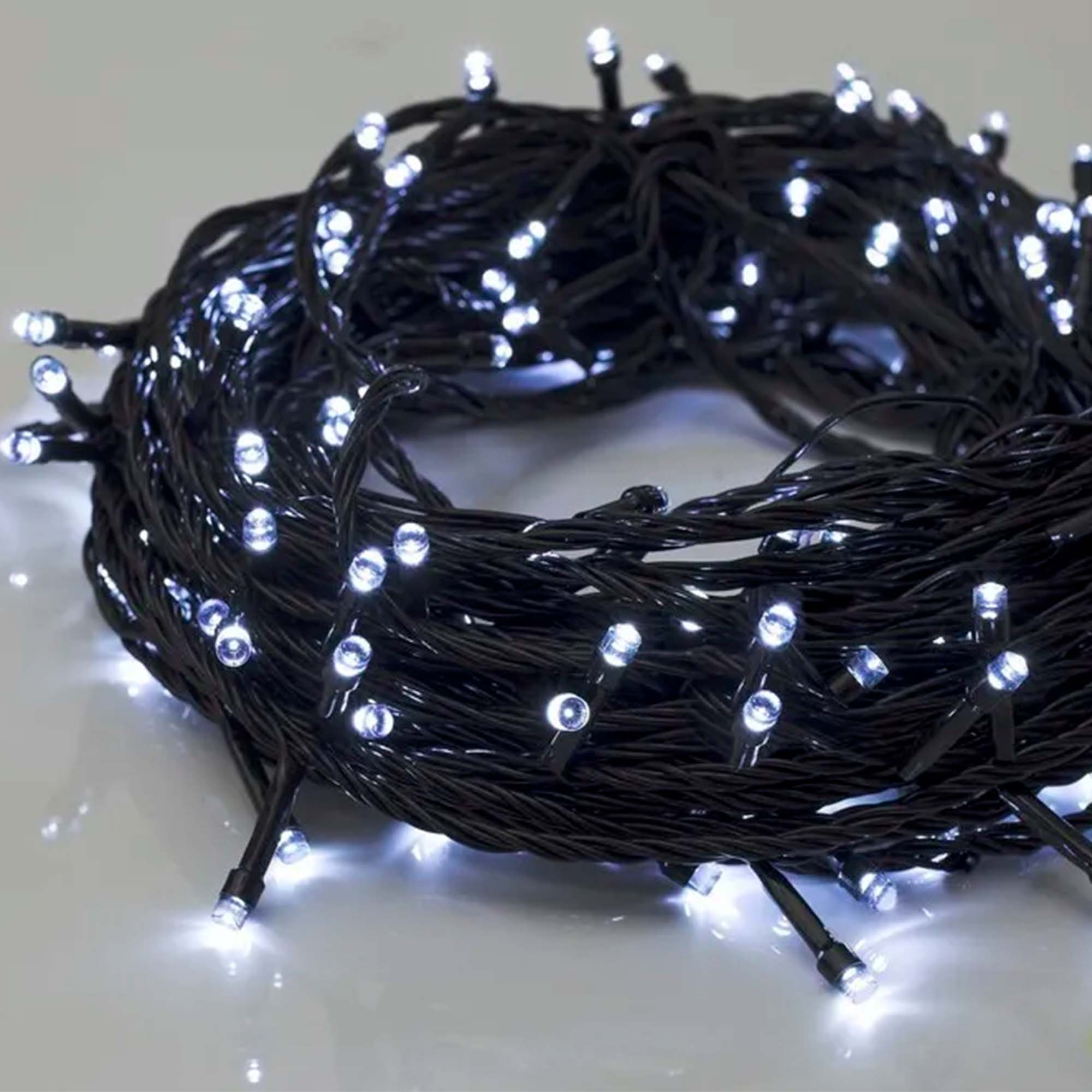 Гирлянда "Нить" 20м, темная нить,свечение белое холодное РД18317