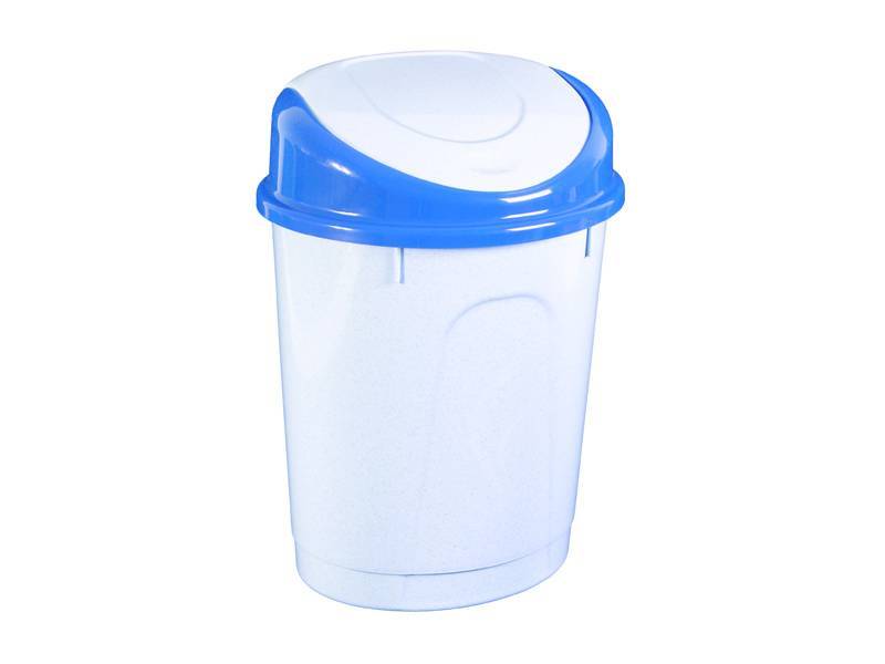 Контейнер для мусора 8л овальный голубой