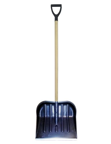 Лопата для снега "Камчатка" 45х33см с V ручкой, деревянный черенок