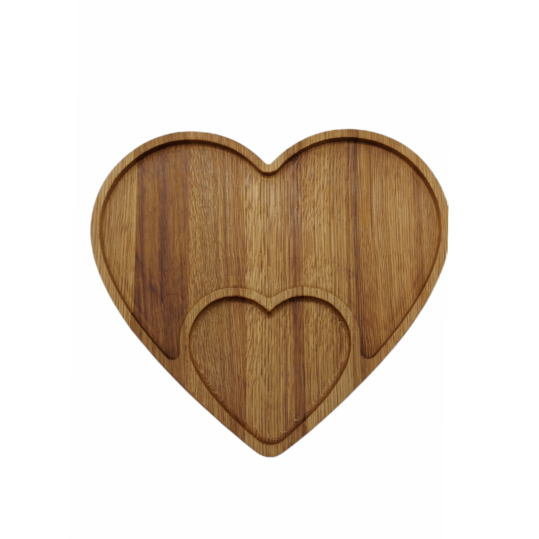 Менажница 28х25*2см  ДомВуд Два сердца Ясень Я230