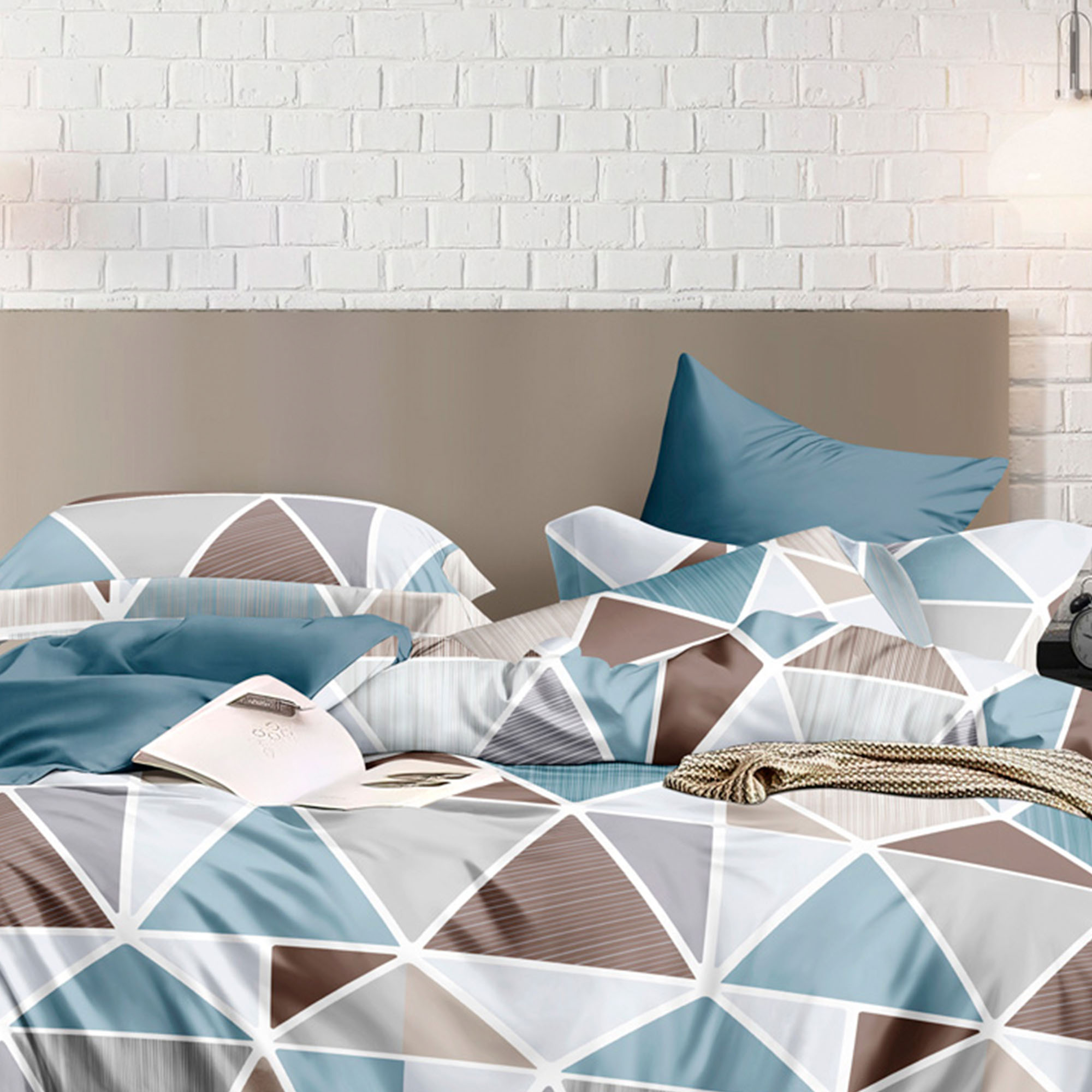 Простыня 220х220 ДомВелл (Поплин) 6912А Зазеркалье