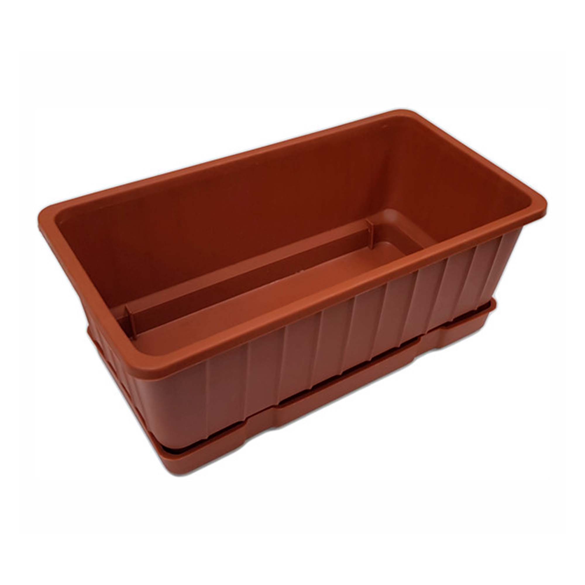 Ящик балконный "Стелла 30" 12,5х16х30см цветной с поддоном