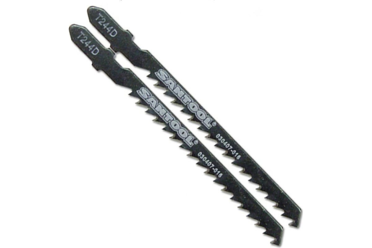 Полотна "SANTOOL" для электролобзика по дереву 75 х 4,0-5,2 мм, тип T244D (2шт/уп)