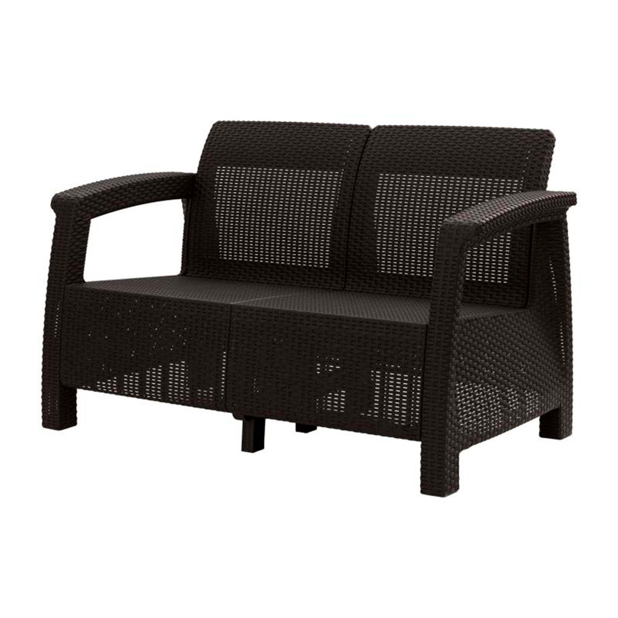 Диван RATTAN LUXE 2-х местный OLA DOM шоколадный