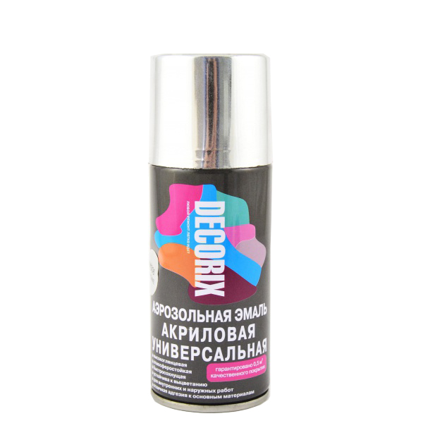 Эмаль аэроз. 210 "металлик" DECORIX, серебро №303