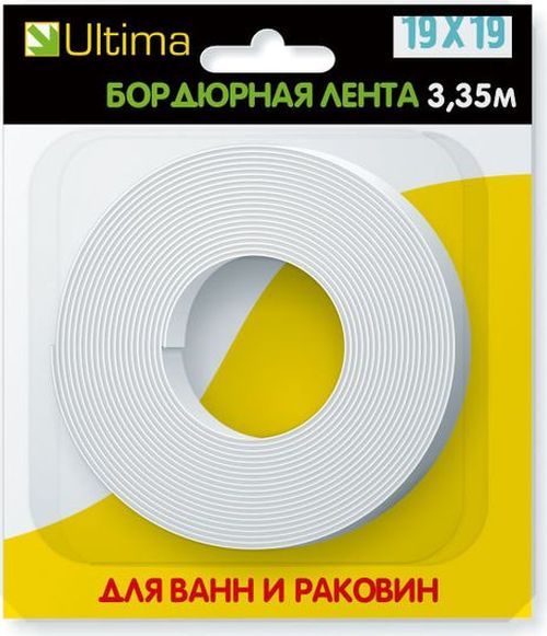 Лента бордюрная 30х30мм, белый 3,35м ULTIMA