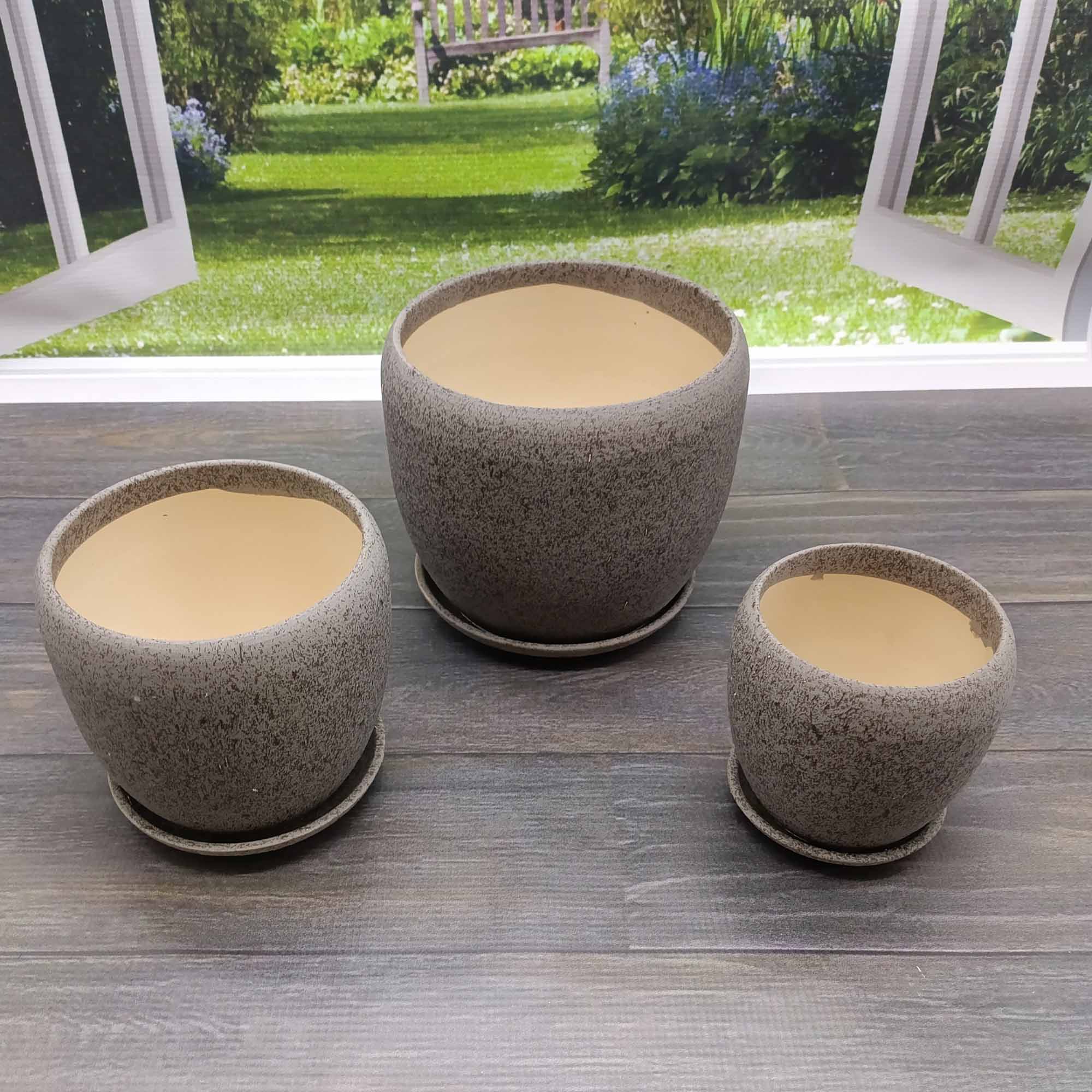 Набор горшков для цветов 3шт 1л;2,2л;3,5л РД83970