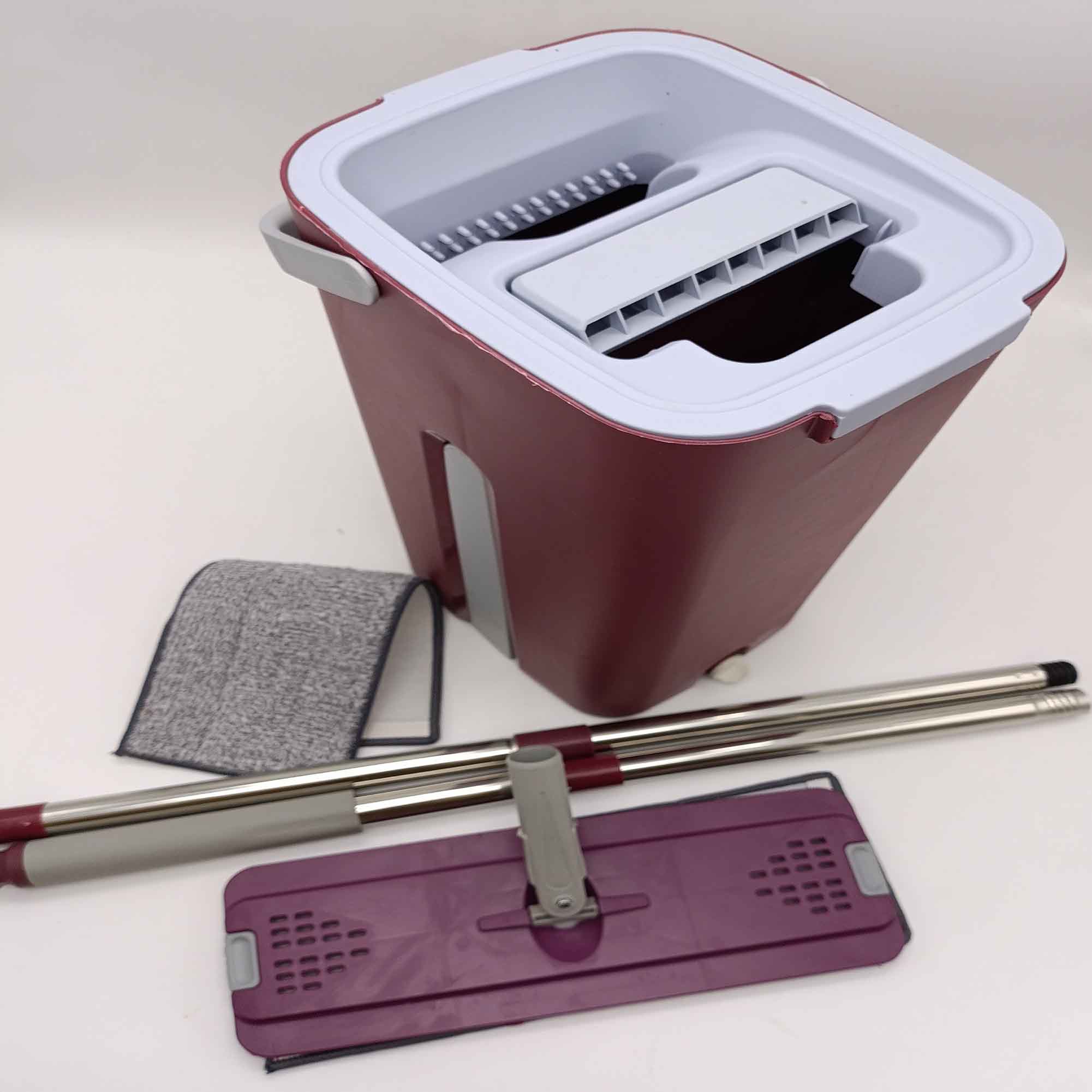 Ведро 8л с вертикальным отжимом и шваброй РД11297