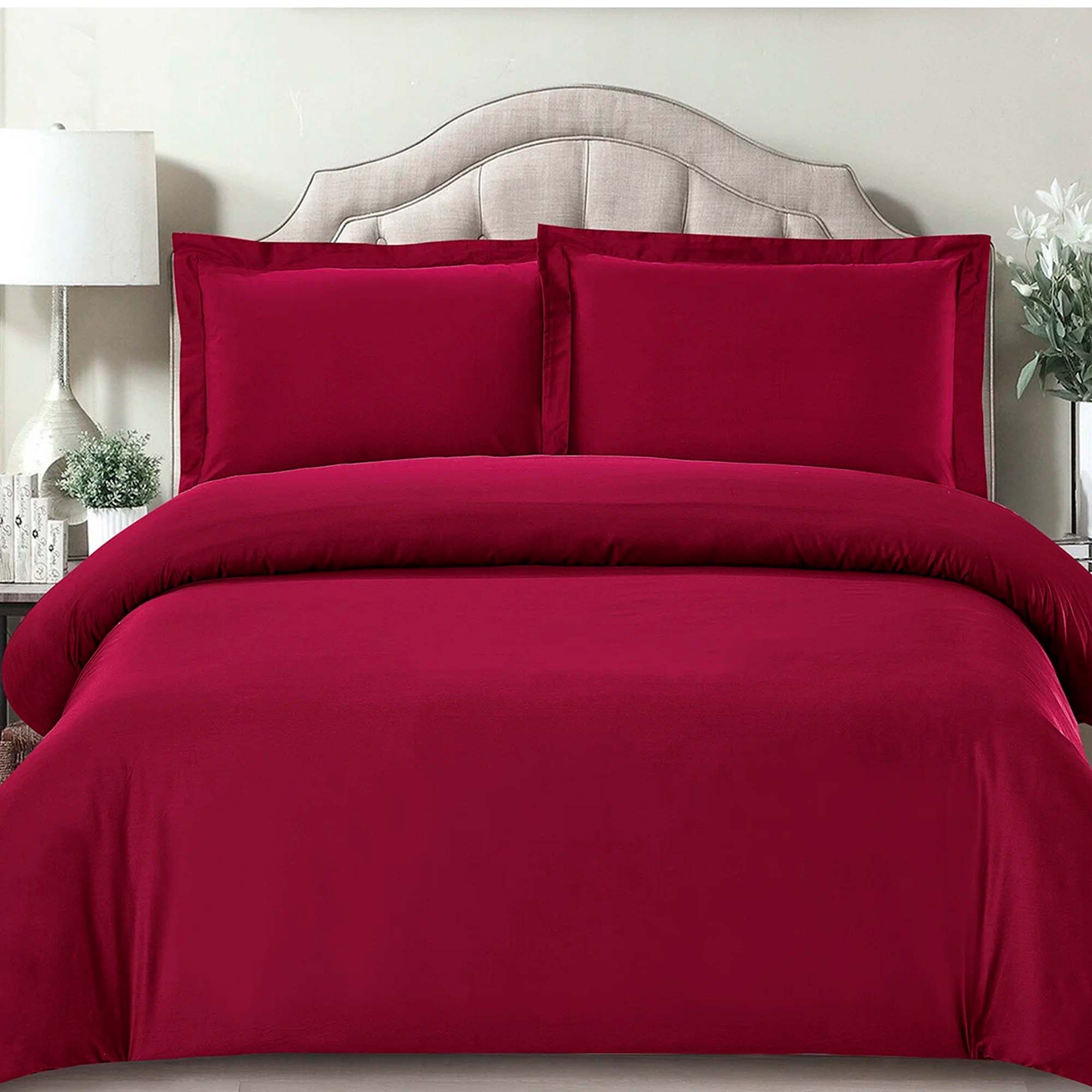 Простыня 220х240 ДомВелл (Поплин) Винный