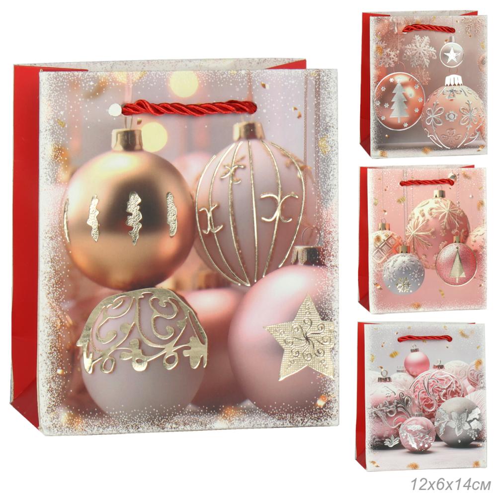 Пакет подарочный 12х14х6 Новый год 421 микс 