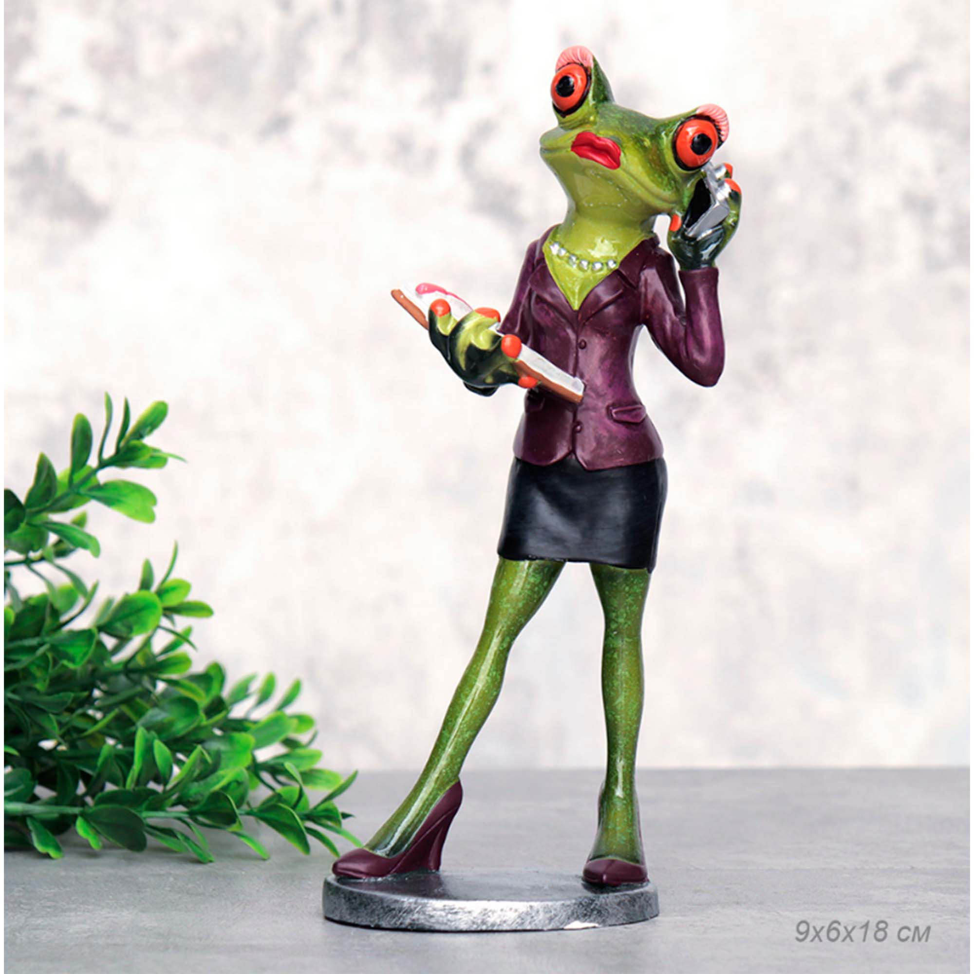 Фигурка Лягушка Бизнес - Леди 18см YX09020 