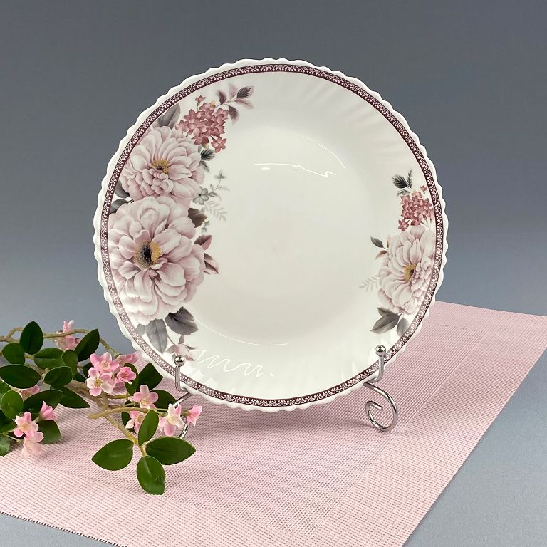 Миска 18см стеклокерам. Torix "Горный пион" NTW70T/16092, 670мл, белая с декором    6/48