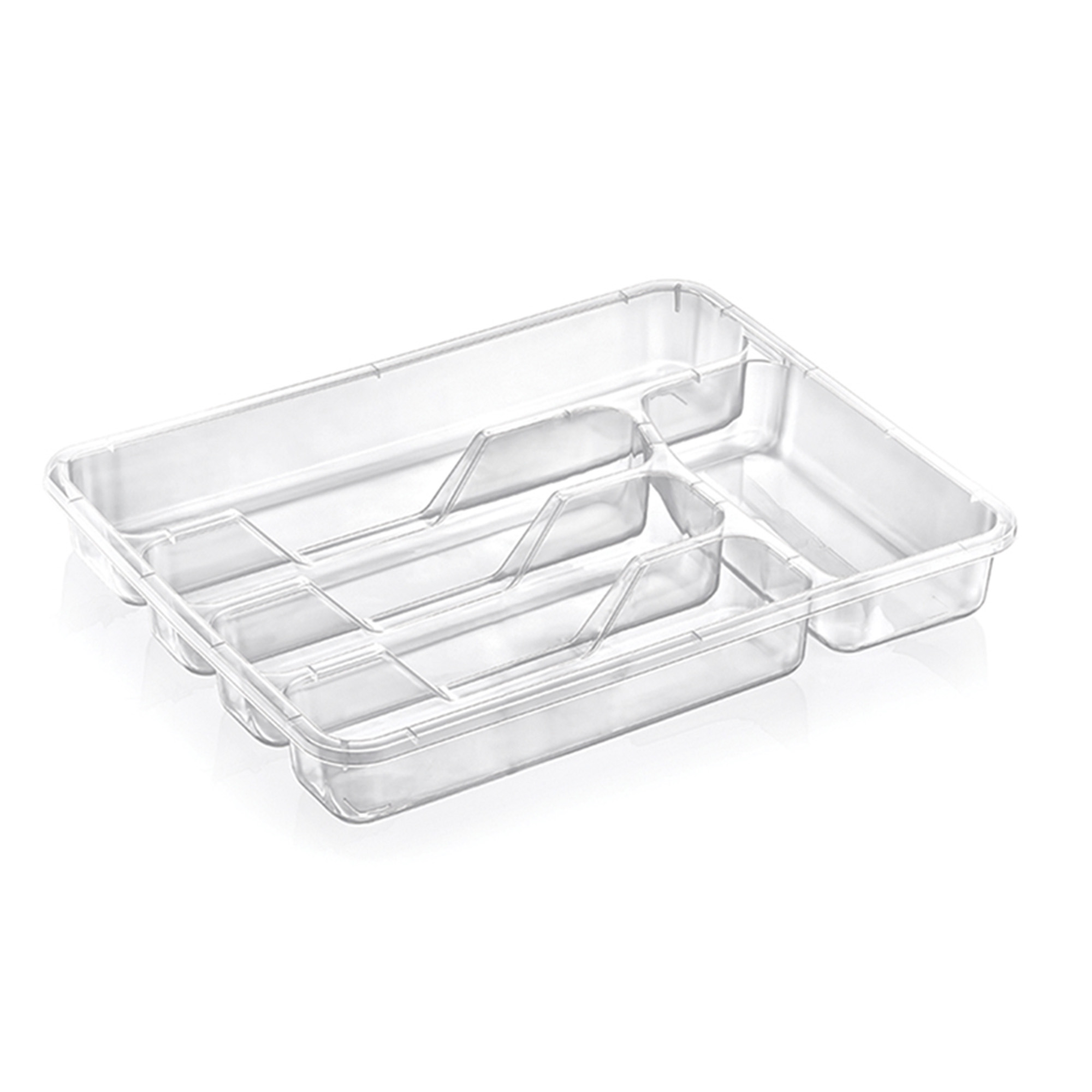 Лоток для столовых приборов маленький прозрачный