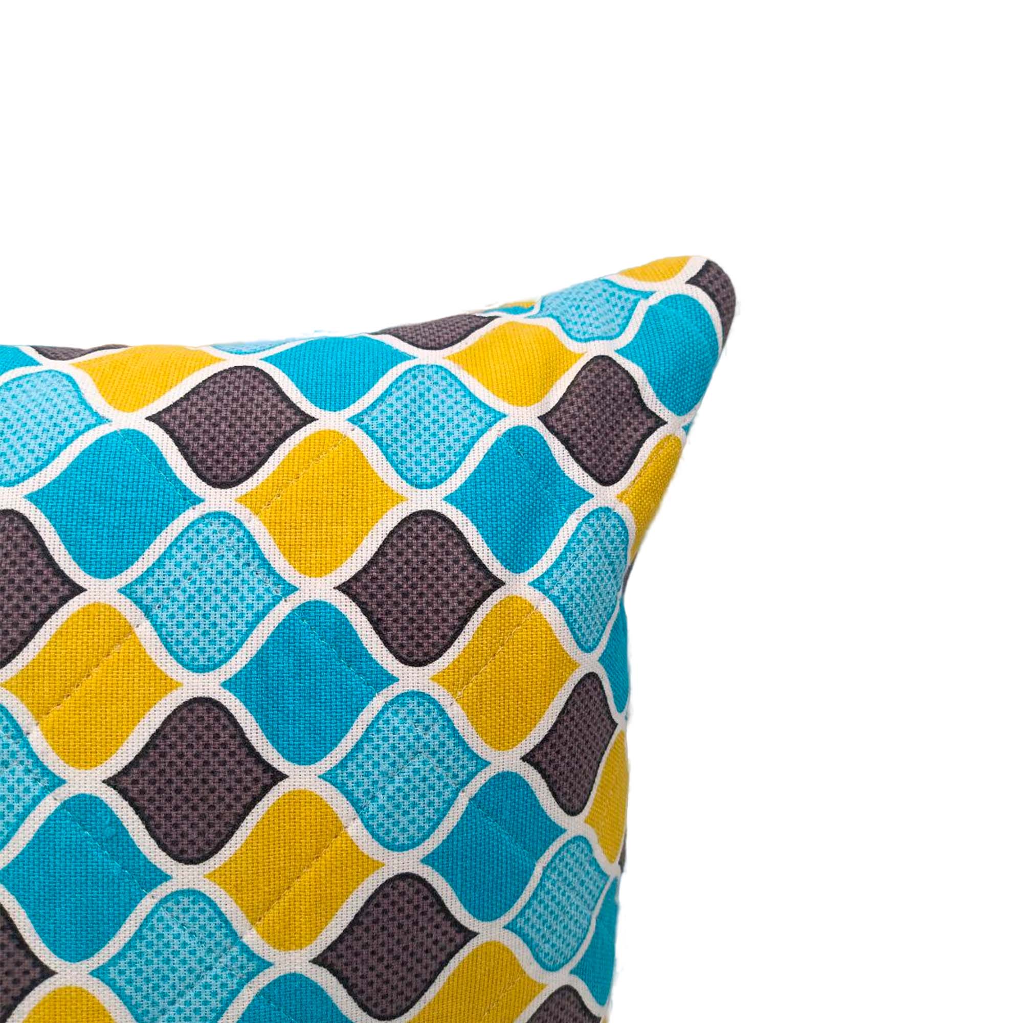 Подушка декоративная 40х60 стеганная Калейдоскоп ДомВелл Орнамент 565/1